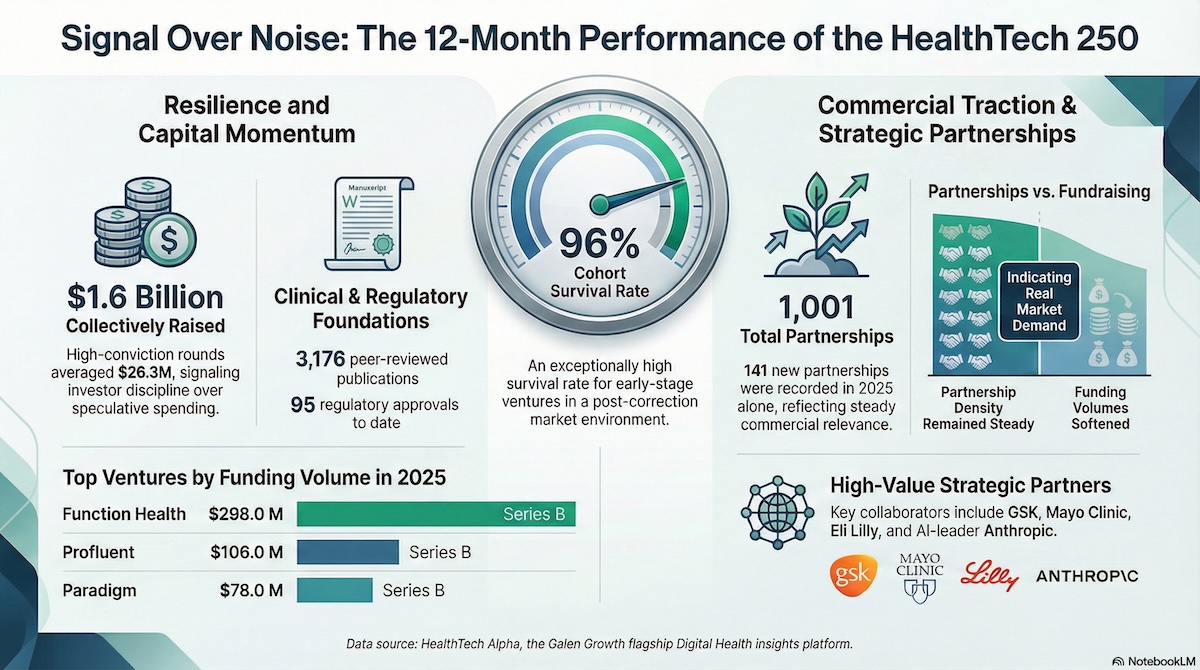 HealthTech 250 digital health performance analysis 2025